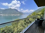 balcony wih lake como view in faggeto lario
