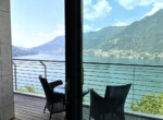 balcony overlooking the lake in faggeto lario